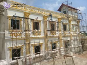 thi công sơn nhũ vàng mạ 24k
