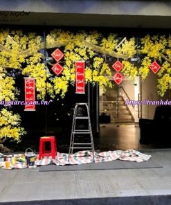 Vẽ Tranh Tường Trang Trí Ngày Tết