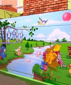 vẽ chân tường lớp học