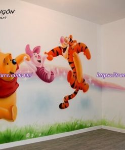 vẽ chân tường lớp học