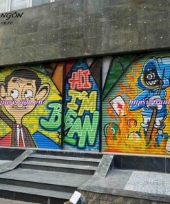 vẽ tranh cửa cuốn