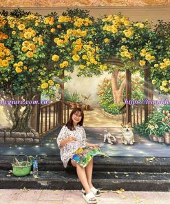 vẽ tranh cửa cuốn