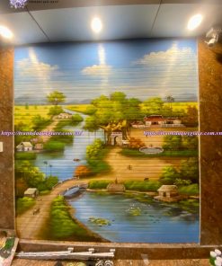 vẽ tranh cửa cuốn