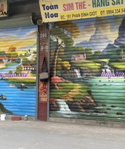 vẽ tranh cửa cuốn