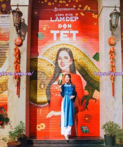 vẽ tranh cửa cuốn