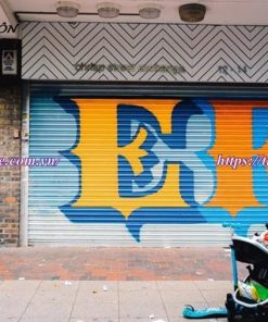 vẽ tranh cửa cuốn