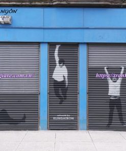 vẽ tranh cửa cuốn