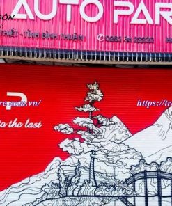 vẽ tranh cửa cuốn