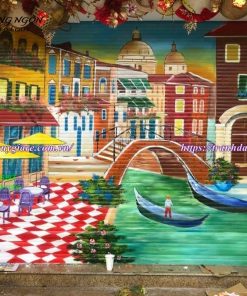 vẽ tranh cửa cuốn