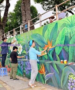 Vẽ tranh đường phố graffiti ngoài trời đẹp