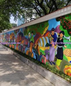 Vẽ tranh đường phố graffiti ngoài trời đẹp