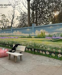 Vẽ tranh đường phố graffiti ngoài trời đẹp