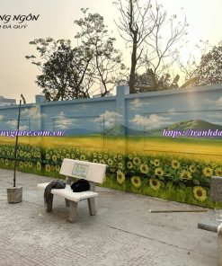 Vẽ tranh đường phố graffiti ngoài trời đẹp