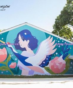 Vẽ tranh đường phố graffiti ngoài trời đẹp