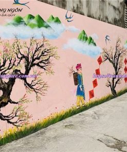 Vẽ tranh đường phố graffiti ngoài trời đẹp