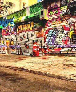 Vẽ tranh đường phố graffiti ngoài trời đẹp