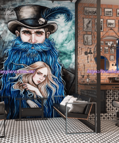 Vẽ tranh tường Barber Shop tiệm hớt tóc, salon tóc