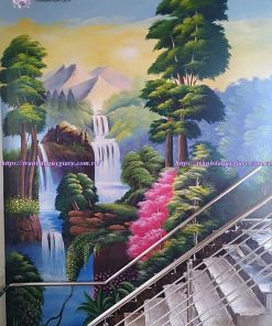 vẽ tranh tường cầu thang