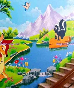 vẽ tranh tường cầu thang