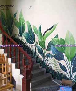 vẽ tranh tường cầu thang