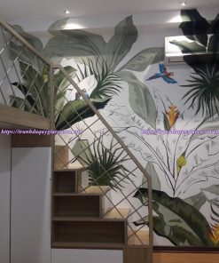 vẽ tranh tường cầu thang