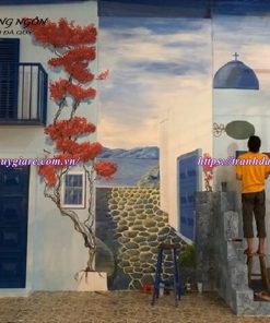 vẽ tranh tường cầu thang