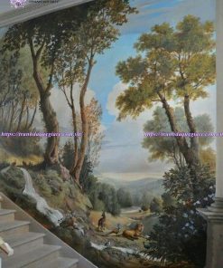 vẽ tranh tường cầu thang