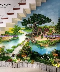 vẽ tranh tường cầu thang