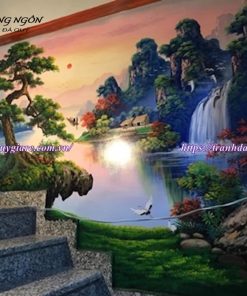 vẽ tranh tường cầu thang