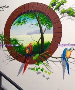 vẽ tranh tường cầu thang