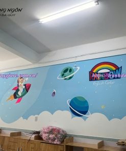 vẽ tranh tường mầm non ngộ nghĩnh