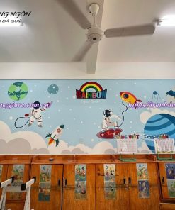 vẽ tranh tường mầm non ngộ nghĩnh