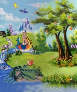 vẽ tranh tường mầm non ngộ nghĩnh