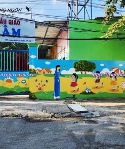 vẽ tranh tường mầm non ngộ nghĩnh