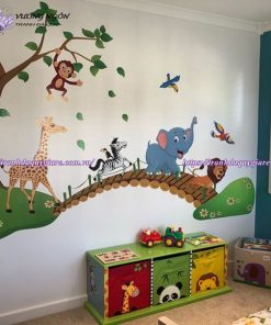 vẽ tranh tường mầm non ngộ nghĩnh