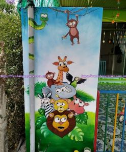 vẽ tranh tường mầm non ngộ nghĩnh