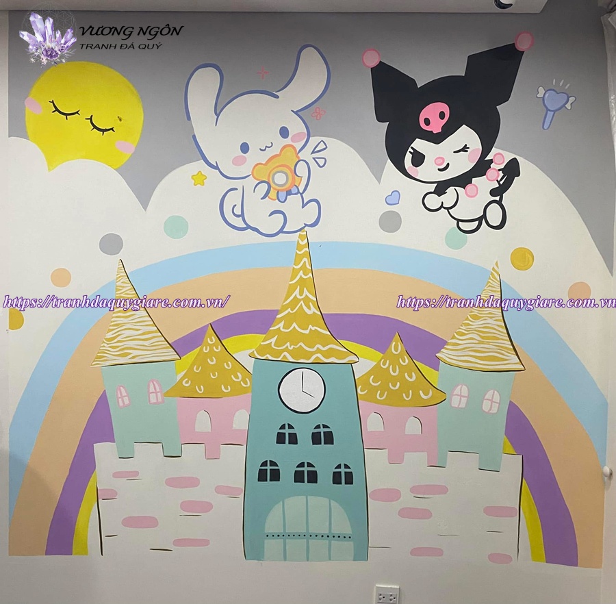 vẽ tranh tường mầm non ngộ nghĩnh