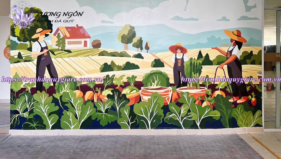 vẽ tranh tường mầm non ngộ nghĩnh