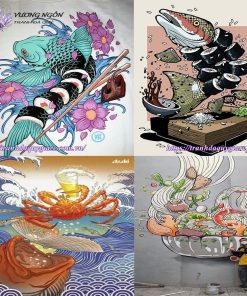 Vẽ Tranh Tường Nhà Hàng, Quán Ăn