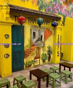 vẽ tranh tường phố cổ Hội An