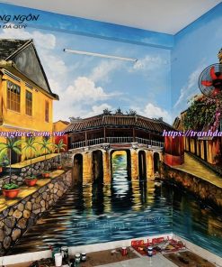 vẽ tranh tường phố cổ Hội An