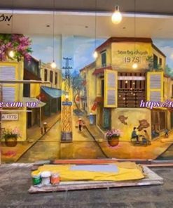 vẽ tranh tường phố cổ Hội An