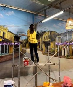 vẽ tranh tường phố cổ Hội An