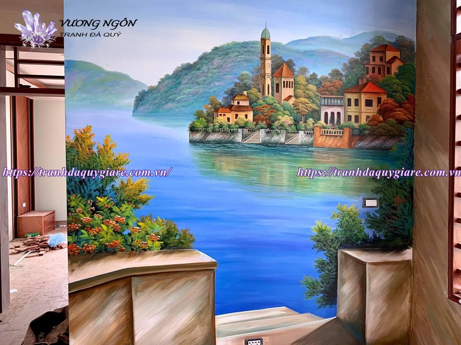 vẽ tranh tường phong cảnh thiên nhiên