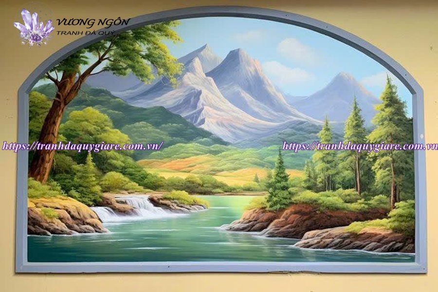 vẽ tranh tường phong cảnh thiên nhiên