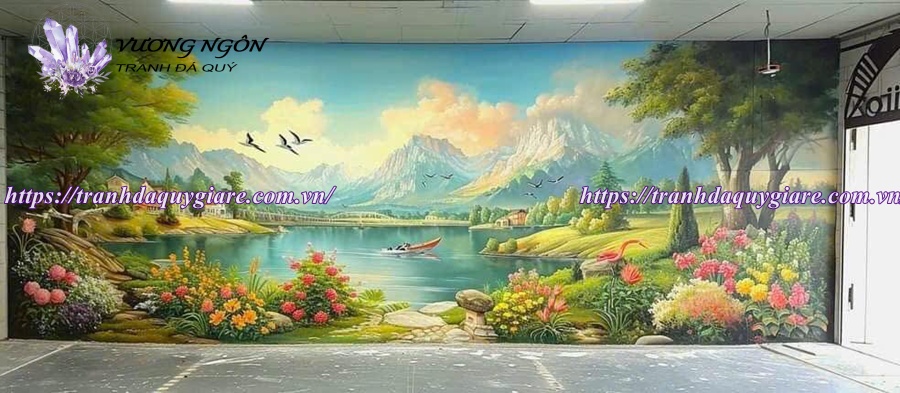 vẽ tranh tường phong cảnh thiên nhiên