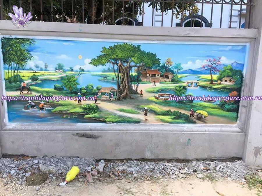 vẽ tranh tường phong cảnh thiên nhiên