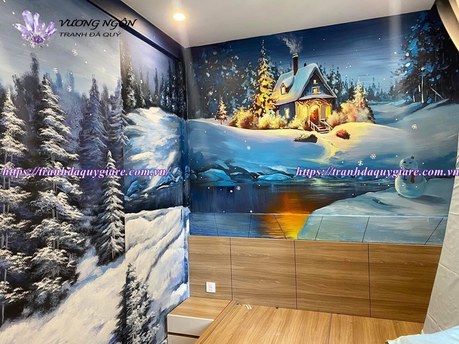 vẽ tranh tường phong cảnh thiên nhiên