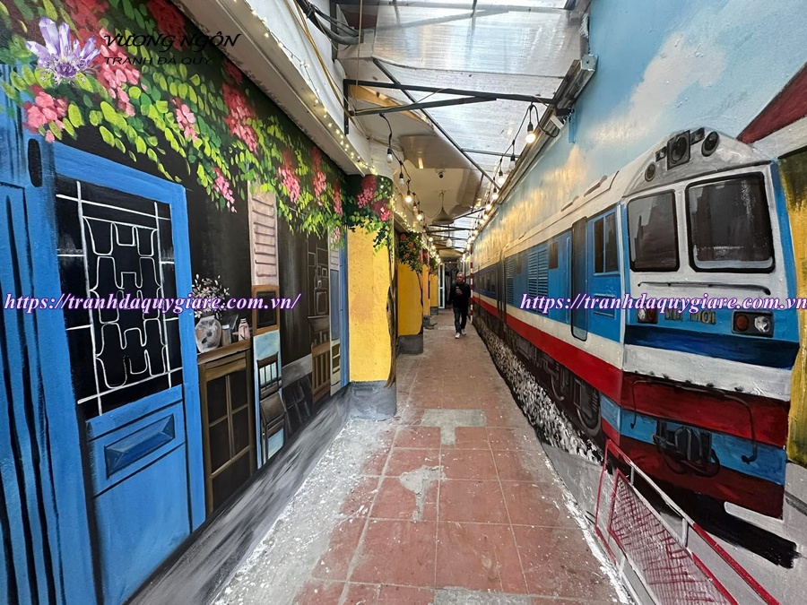 vẽ tranh tường phong cảnh thiên nhiên