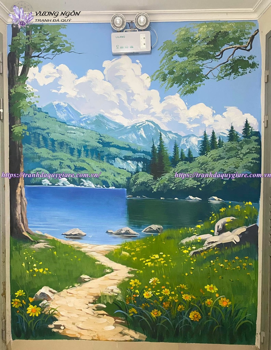 vẽ tranh tường phong cảnh thiên nhiên